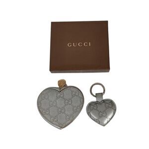 Pre Loved gucci Women metallic | silver Coin Pouches